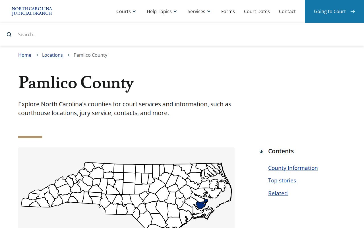 Bayboro criminal records through Pamlico County court services