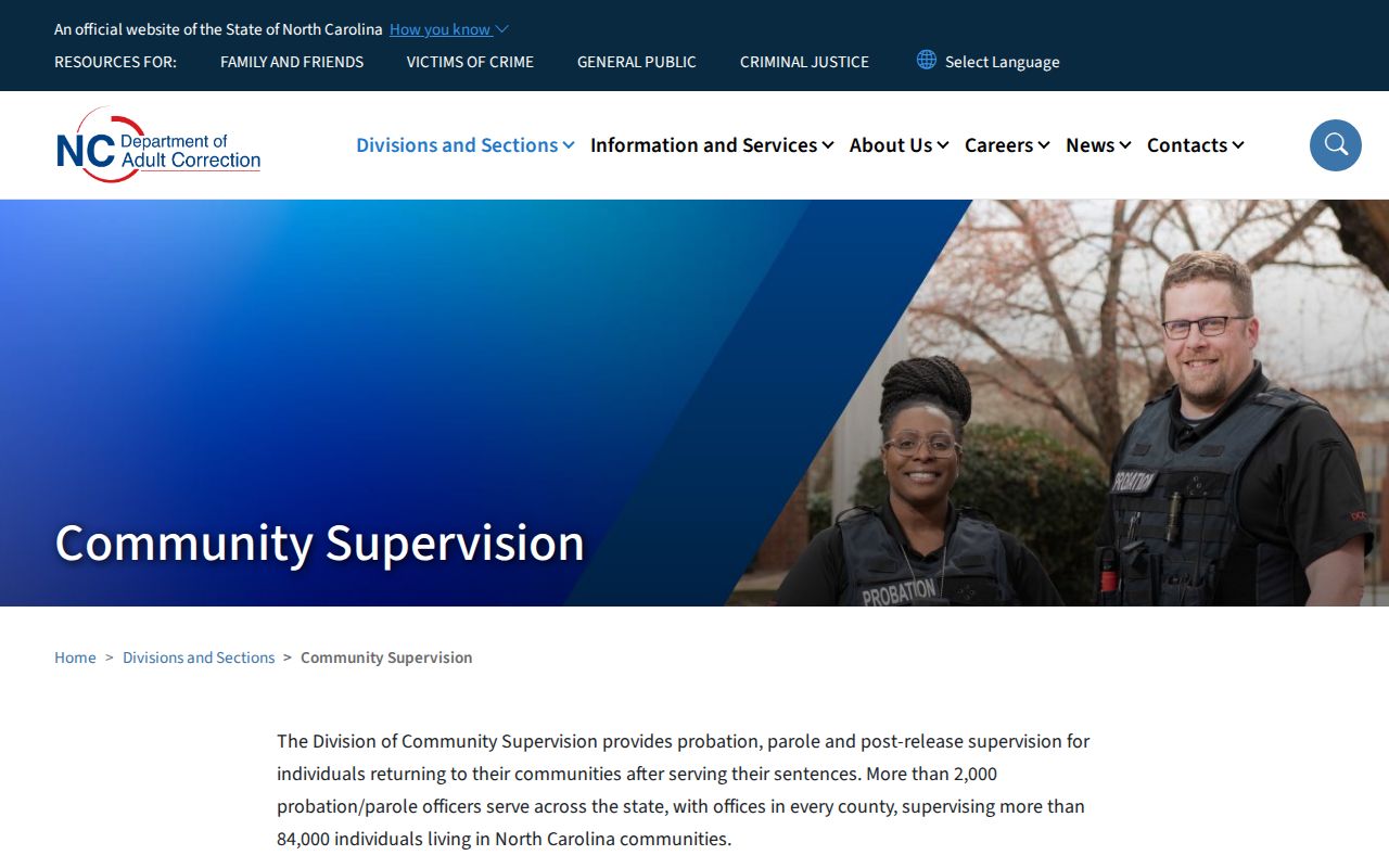 Pamlico County criminal history community supervision information